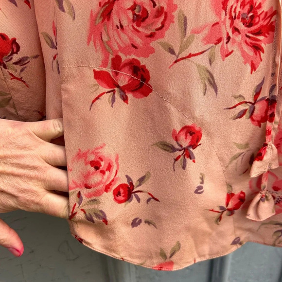 Rebecca Taylor Silk Floral Blouse, size 0 - Picture 8 of 10
